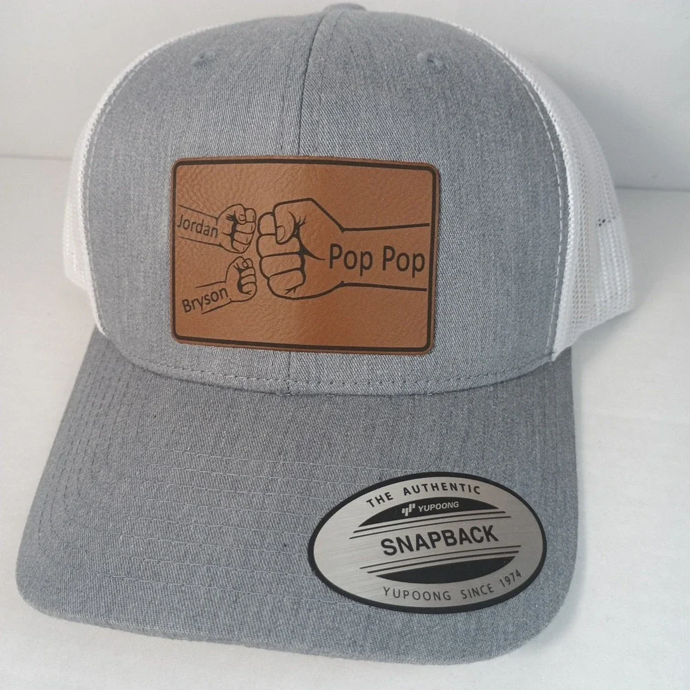The Classics Yupoong POP POP Leather Patch Polyester Snapback Baseball Cap